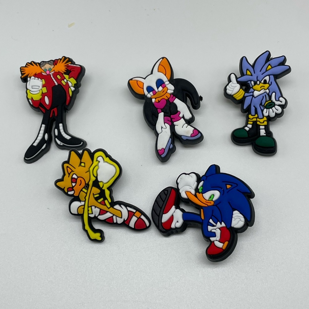 5pcs Sonic Shoes Charms Crocs Charms